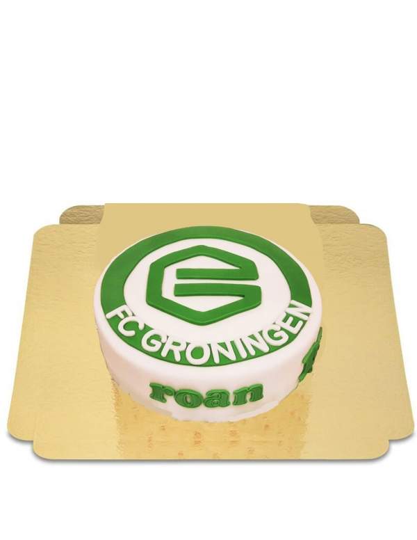 HappyTaart.nl Veganistische, biologische en glutenvrije Groningen FC taart - 136