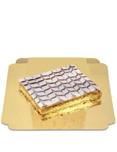 HappyTaart.nl Grand Mille feuilles (8 delen) vegan, zonder lage GI suiker, biologisch en glutenvrij geschikt voor diabetici en -