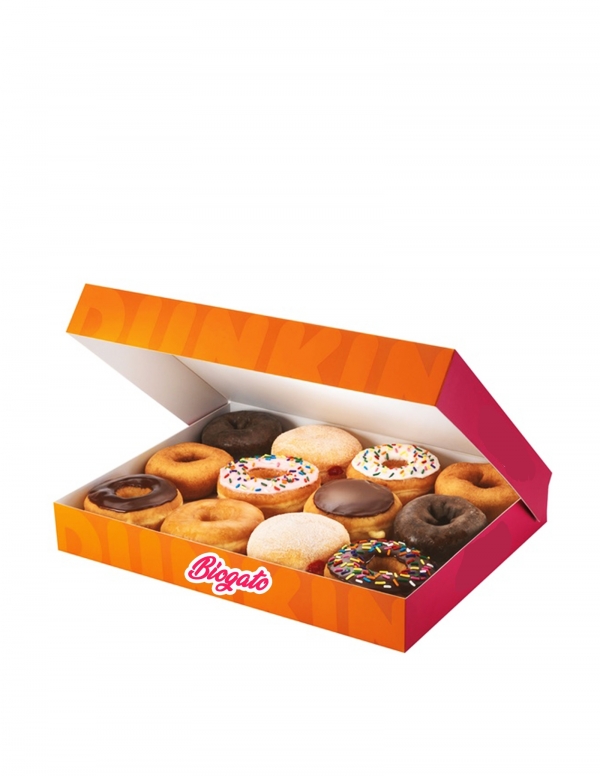 HappyTaart.nl Assortiment van 12 vegan donuts, low GI suikervrij, biologisch en glutenvrij F03 - 1