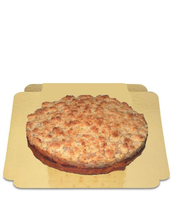 HappyTaart.nl Appelcrumble 12 delen vegan, zonder lage GI suiker, biologisch en glutenvrij Geschikt voor diabetici en coéliaq - 