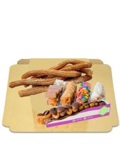 HappyTaart.nl 10 aanpasbare churros met veganistische zoetigheden, biologische lage GI suikervrij en glutenvrij geschikt voor di