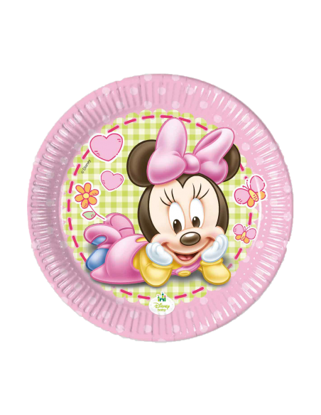 HappyTaart.nl Pack verjaardagsdecoratie 1 jaar meisje baby Minnie Disney - 2