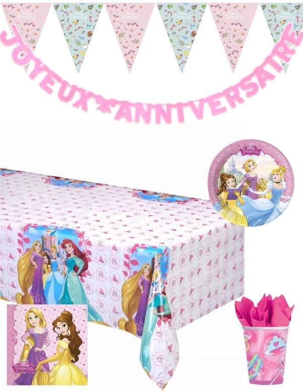 HappyTaart.nl Verjaardagsdecoratiepakket Belle Disney prinsessen - 1