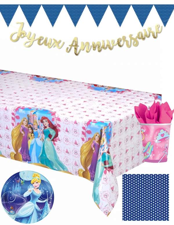 HappyTaart.nl Disney prinses Assepoester verjaardagsdecoratiepakket - 1
