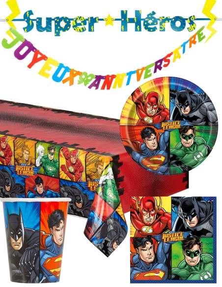 HappyTaart.nl Justice League verjaardagsdecoratiepakket superman, batman - 1
