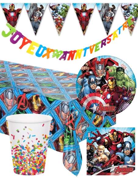 HappyTaart.nl Avengers Marvel Superheld Verjaardagsdecoratiepakket - 1