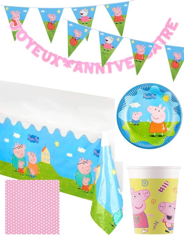 HappyTaart.nl Peppa Pig verjaardagsdecoratiepakket - 1
