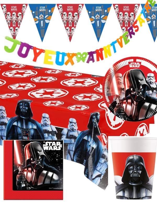 HappyTaart.nl Star Wars Darth Vader verjaardagsdecoratiepakket - 1