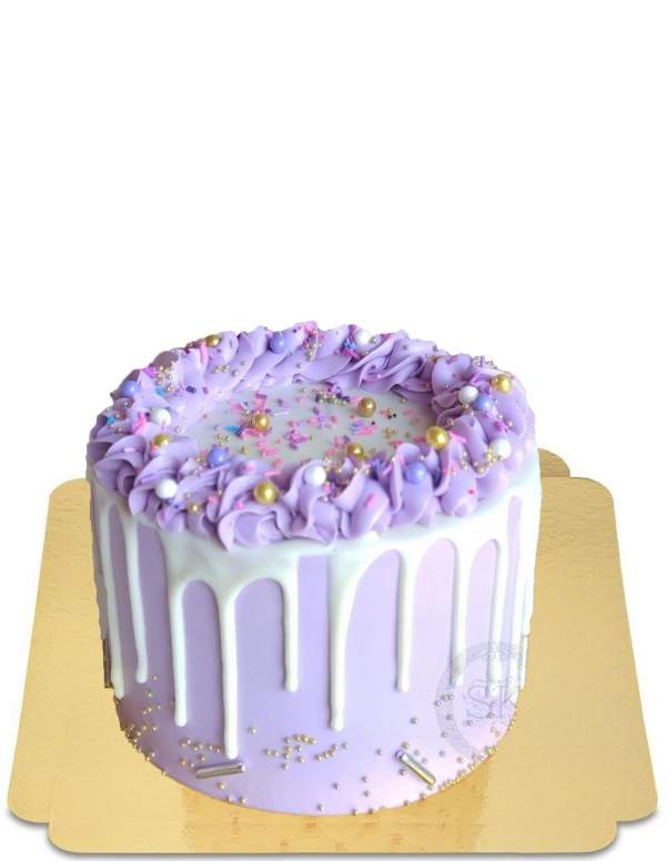  Vegan paarse meringue drip cake, glutenvrij - 207