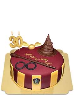 HappyTaart.nl Harry Potter cake met vegan huid en stokbrood, glutenvrij - 46