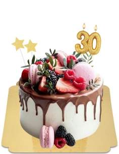  Vegan roze fruit en makaron drip cake, glutenvrij - 101