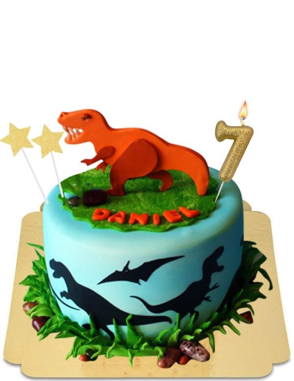  Tyranosaurus rex dinosaurus T-rex cake vegan, glutenvrij - 91