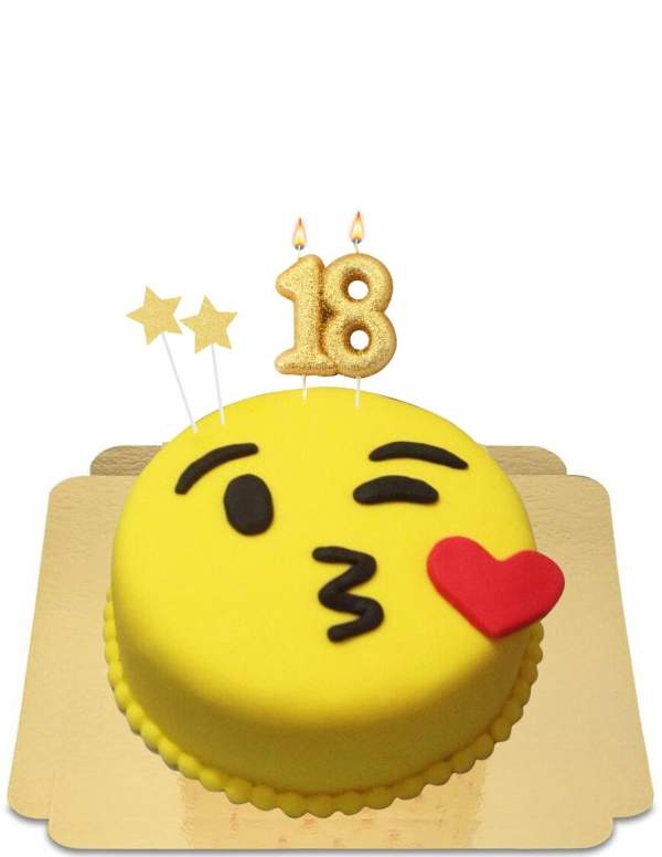  Vegan smiley emoji kus cake, glutenvrij - 18