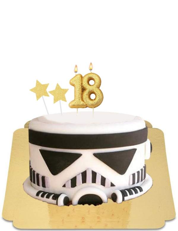 Star wars stormtrooper cake wit en zwart vegan, glutenvrij - 190