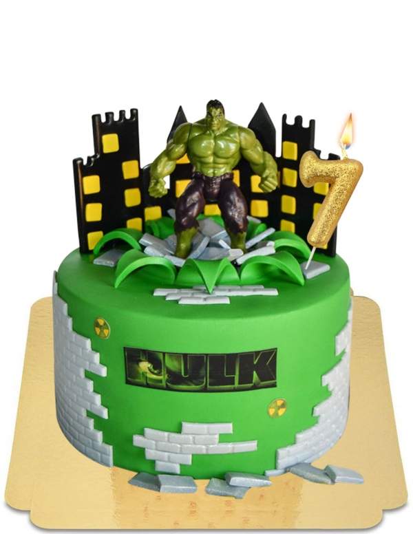  Hulk cake decoratie vernietiging van de stad veganistisch, glutenvrij - 20