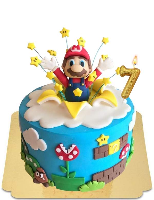 HappyTaart.nl Mario-videogamecake komt uit veganistische cake, glutenvrij - 1
