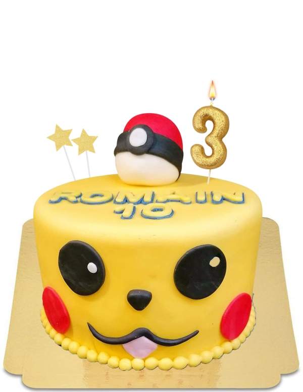  Vegan pokeball pokemon pikachu cake, glutenvrij - 1