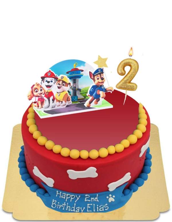  Paw patrol red dog bone cake en vegan pop-up, glutenvrij - 103
