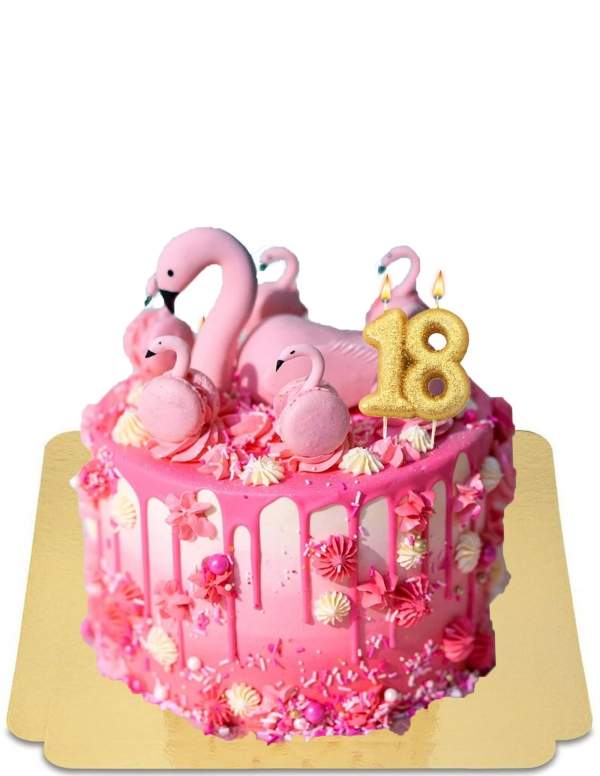  Vegan roze flamingo drip cake met roze meringues, glutenvrij - 30