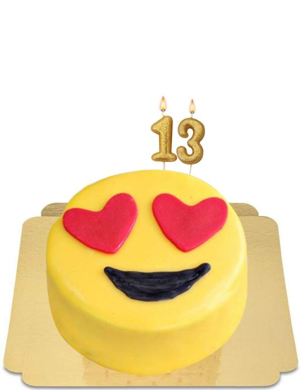  Vegan hart smiley emoji cake, glutenvrij - 149