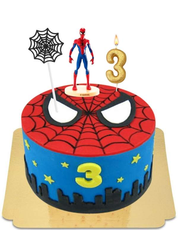  Spiderman cake met vegan beeldje, glutenvrij - 135