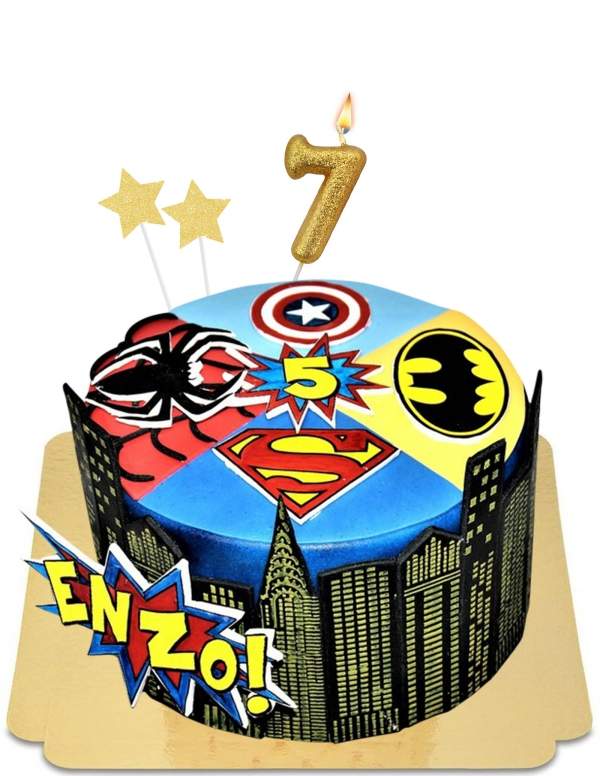  Superheld mix Marvel en DC comics vegan cake, glutenvrij - 113