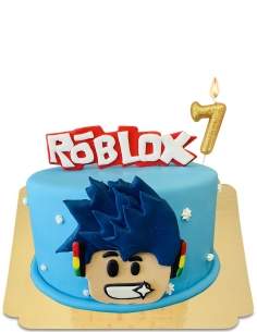  Grappige vegan blauwharige Roblox cake, glutenvrij - 272