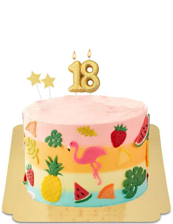  Leuke zomerse flamingo, watermeloen en ananas vegan cake, glutenvrij - 154