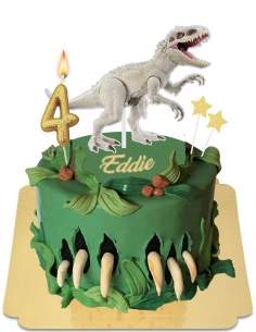 Veganistische, biologische en glutenvrije 3d dinosaurustaart - 45