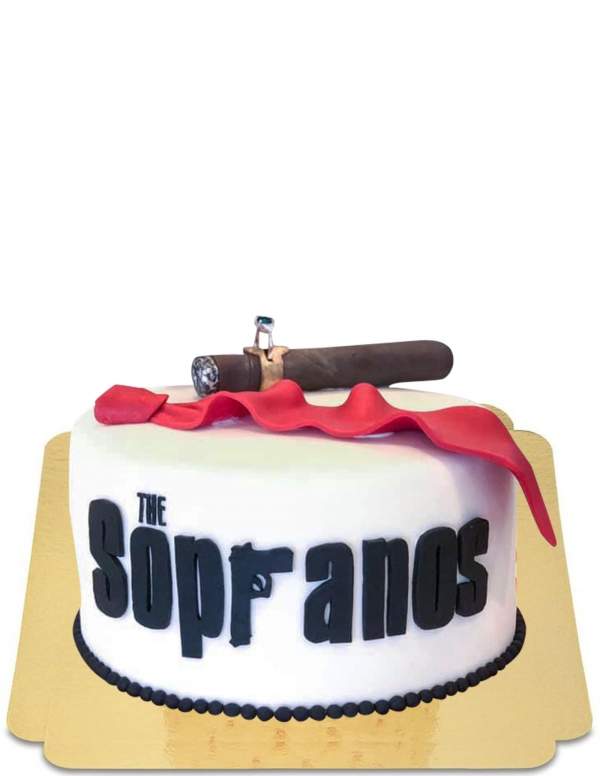  Vegan sigaar en stropdas Sopranos cake, glutenvrij - 8