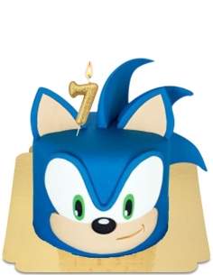 HappyTaart.nl Vegan reuzenhoofd Sonic boom cake, glutenvrij - 30