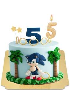 HappyTaart.nl Vegan Sonic the Hedgehog cake, glutenvrij - 35