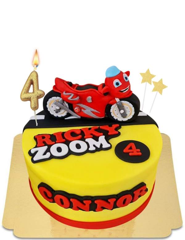  Ricky Zoom cake de vegan superheld motorfiets, glutenvrij - 21
