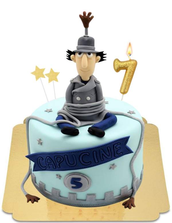  Inspecteur gadget cake in vegan marsepein, glutenvrij - 228