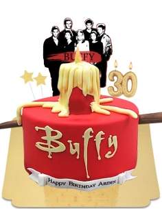  Buffy the vampire slayer cake voor 90' lovers vegan, glutenvrij - 261