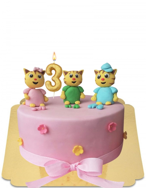  Veganistische cake met drie kleine kittens, glutenvrij - 53