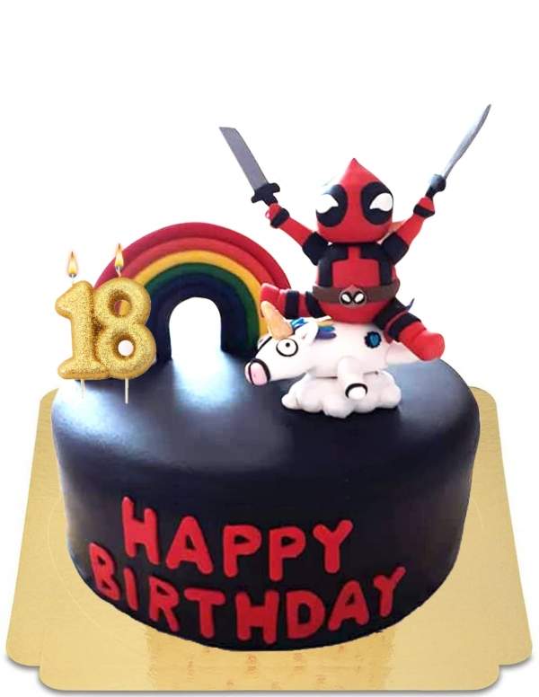  Deadpool the funny unicorn cake vegan, glutenvrij - 91