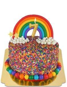 HappyTaart.nl Veganistische, biologische en glutenvrije Funfetti cake - 5