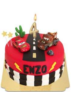 HappyTaart.nl Biologische, vegan en glutenvrije Disney Cars taart - 73