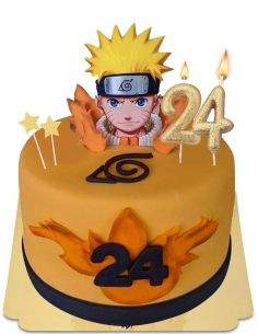 HappyTaart.nl Veganistische, biologische en glutenvrije Naruto cake - 128