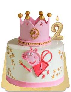 HappyTaart.nl Veganistische, biologische en glutenvrije Peppa Pig cake - 174