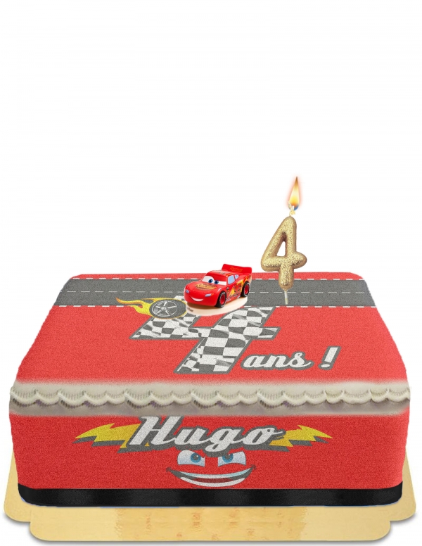 HappyTaart.nl Cars Lightning Mcqueen reuze spaarvarken taart zonder ei, vegetarisch en glutenvrij - 12