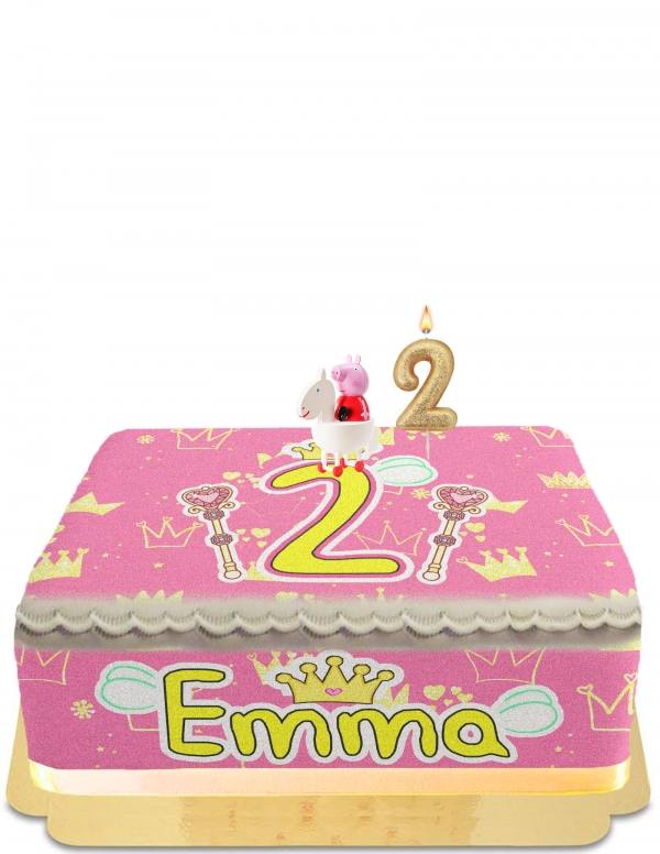 HappyTaart.nl Peppa pig reuzenkop spaarvarken taart zonder ei, vegetarisch en glutenvrij - 13