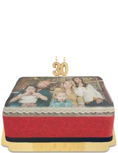 HappyTaart.nl Volwassen eivrije, vegetarische en glutenvrije fotohartcake - 73