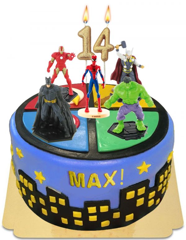  Cake Spiderman, Avengers, Hulk, Marvel, Batman glutenvrij - 1