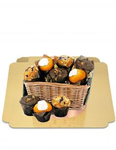 HappyTaart.nl Muffins basket 3 flavours X12 vegan, zonder lage GI suiker, biologisch en glutenvrij - 1
